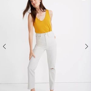 Madewell White The MomJean size 26.
